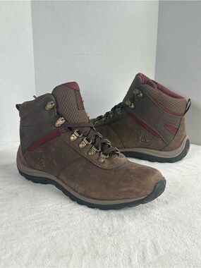 Timberland Women’s Norwood Mid Waterproof Hiking Ankle Boots Dark Brown Size 9.5